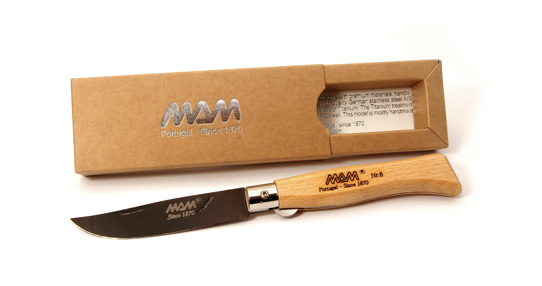 MAM σουγιάς Douro Premium με τιτάνιο και ξύλο Οξιάς 83mm